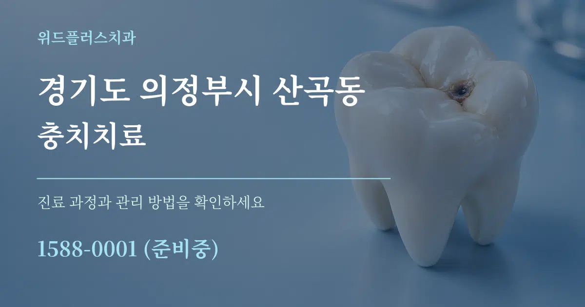 경기도 의정부시 산곡동 충치치료 작업 조건 안내 그래픽