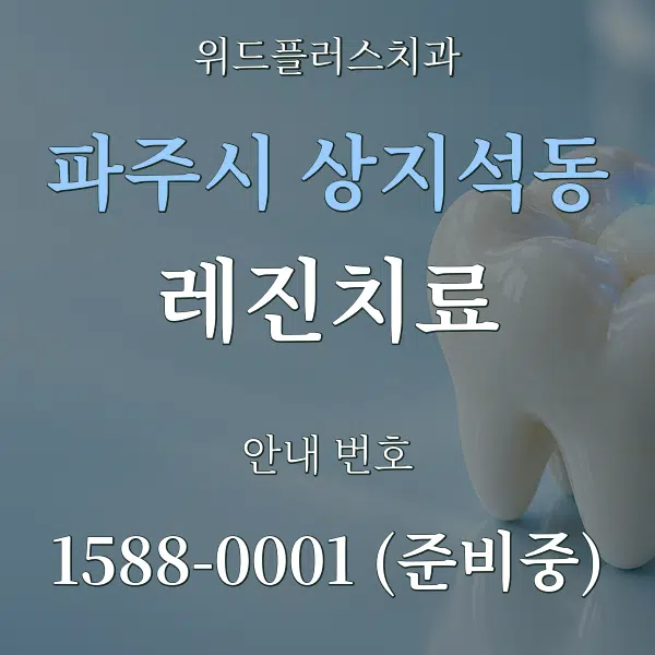 파주시 상지석동 레진치료 대표 안내 그래픽