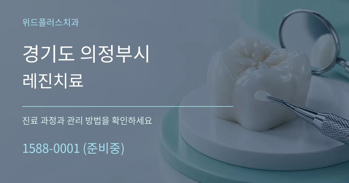 경기도 의정부시 레진치료 서비스 이용 안내 그래픽