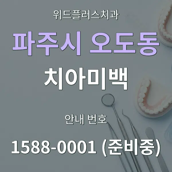 파주시 오도동 치아미백 대표 안내 그래픽