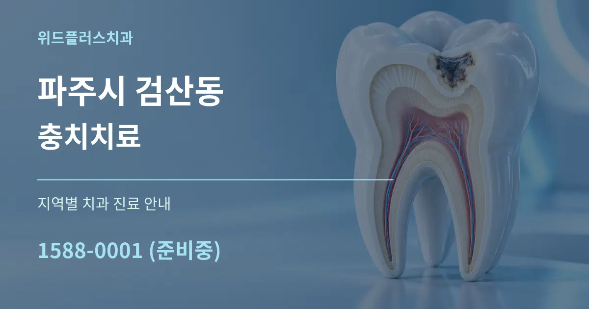 파주시 검산동 충치치료 대표 안내 그래픽