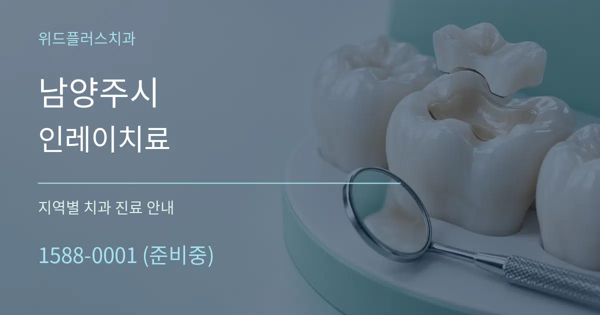 남양주시 인레이치료 대표 안내 그래픽