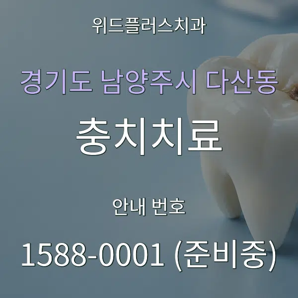 경기도 남양주시 다산동 충치치료 대표 안내 그래픽