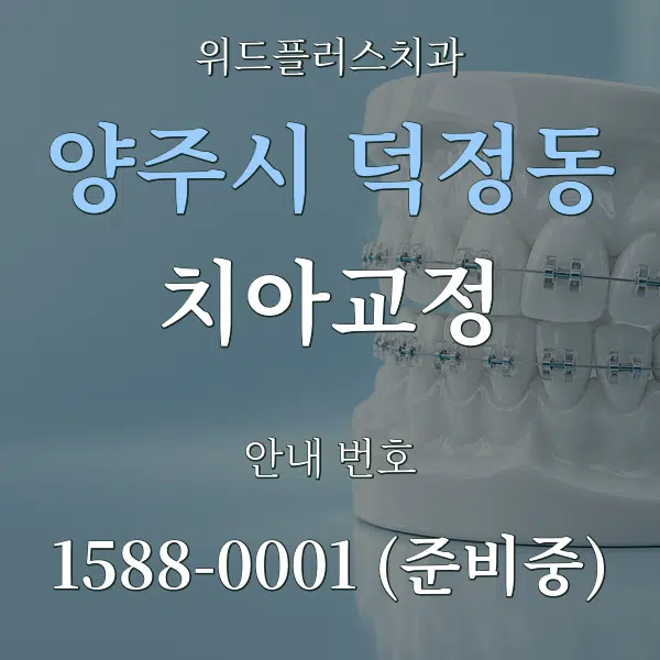 양주시 덕정동 치아교정 대표 안내 그래픽