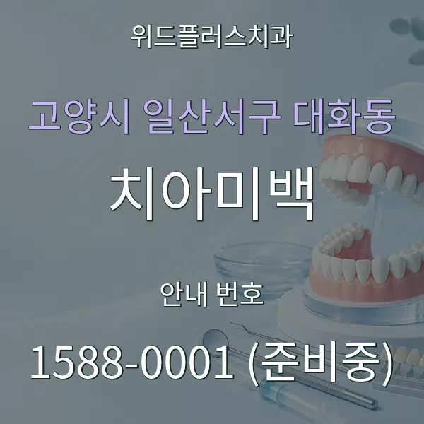 고양시 일산서구 대화동 치아미백 대표 안내 그래픽