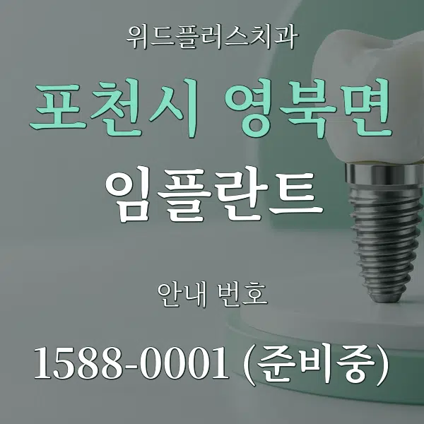 포천시 영북면 임플란트 대표 안내 그래픽