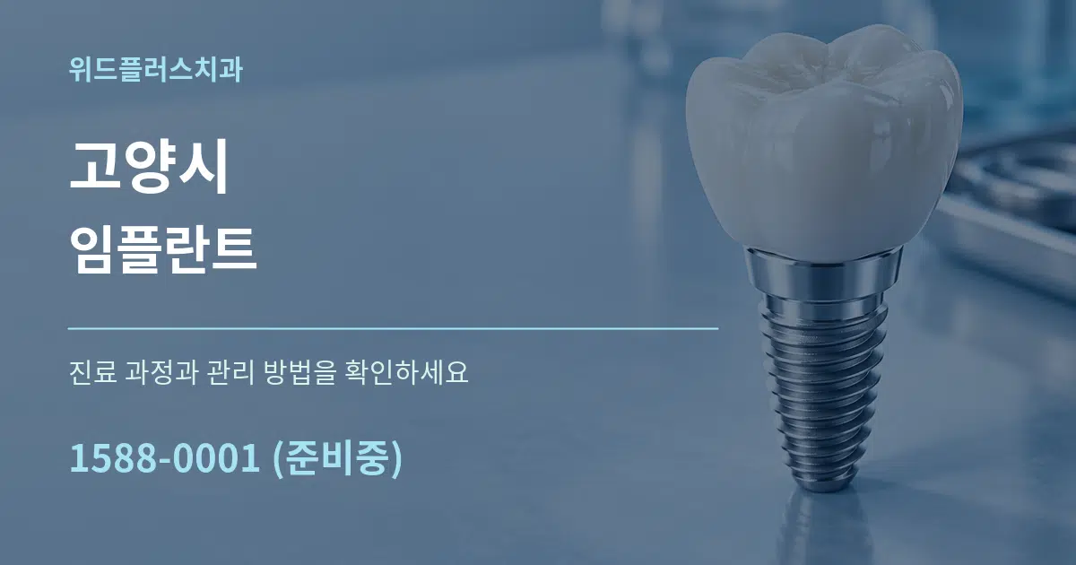 고양시 임플란트 서비스 이용 안내 그래픽