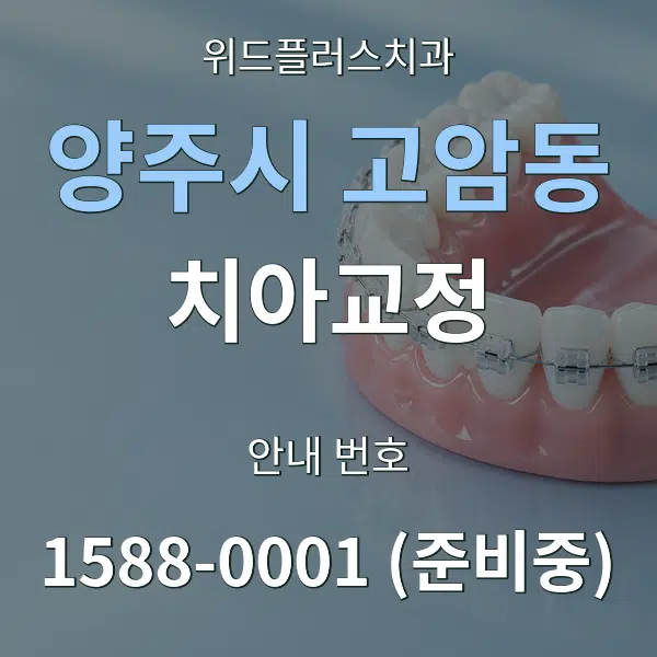 양주시 고암동 치아교정 대표 안내 그래픽