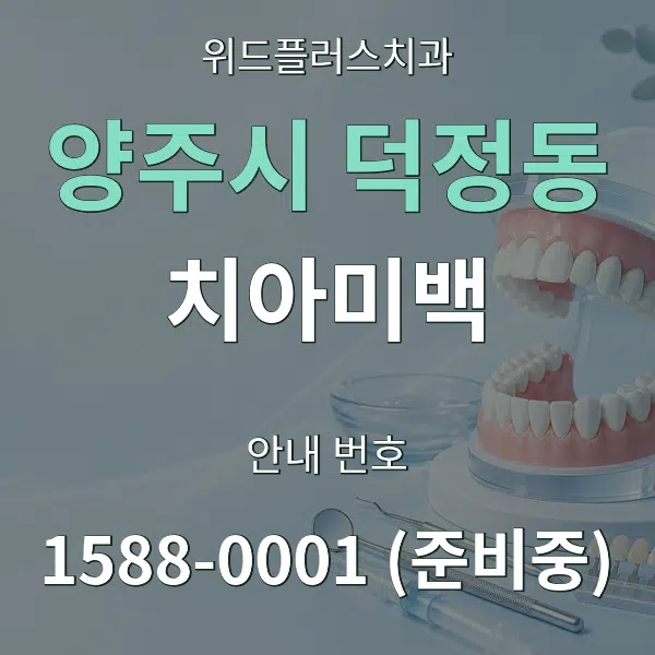양주시 덕정동 치아미백 대표 안내 그래픽