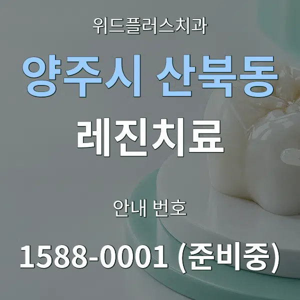 양주시 산북동 레진치료 대표 안내 그래픽