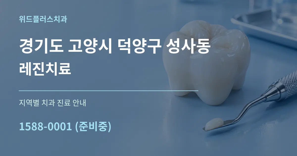 경기도 고양시 덕양구 성사동 레진치료 대표 안내 그래픽