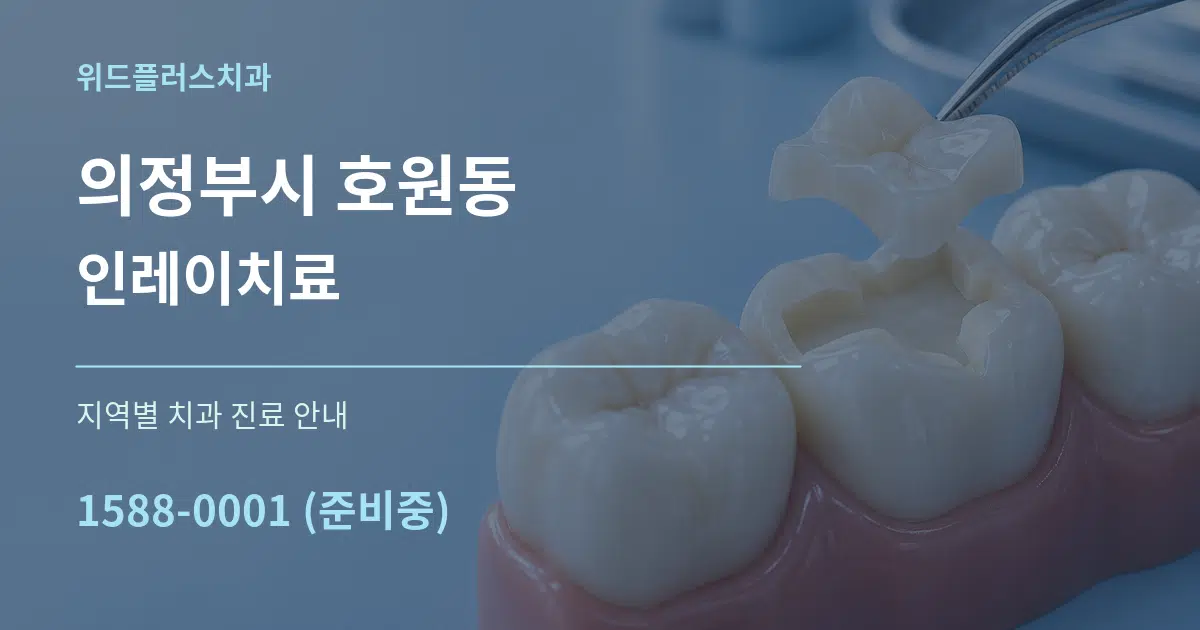 의정부시 호원동 인레이치료 대표 안내 그래픽