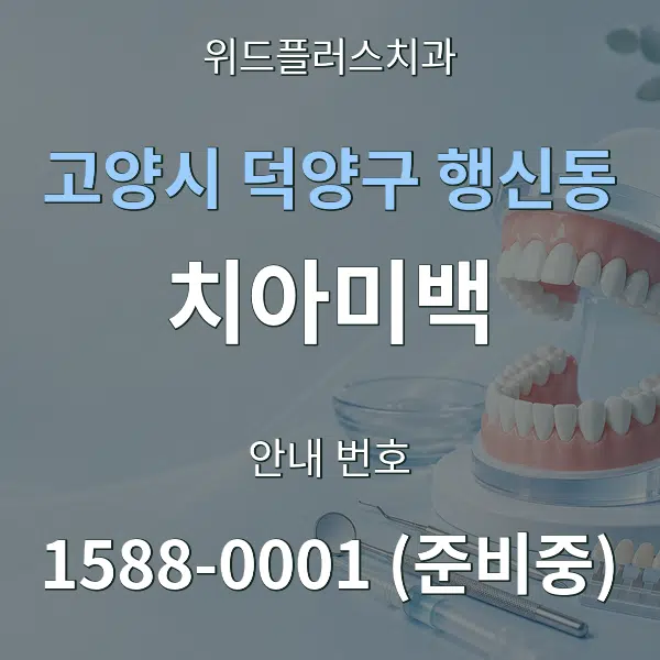 고양시 덕양구 행신동 치아미백 대표 안내 그래픽