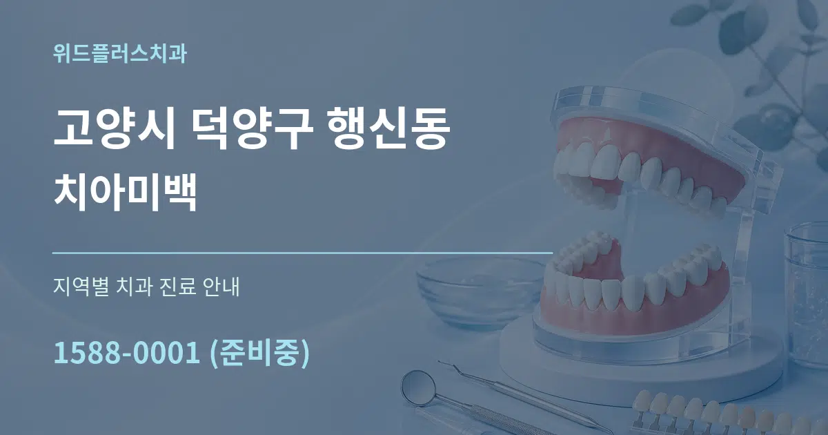 고양시 덕양구 행신동 치아미백 대표 안내 그래픽
