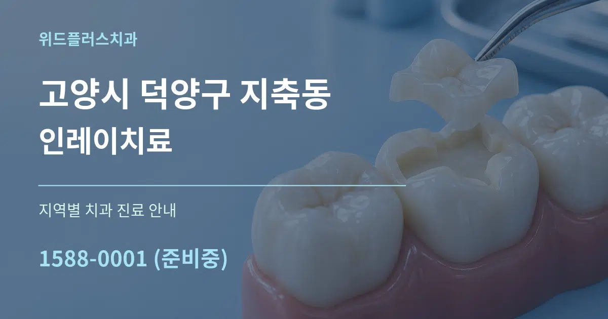 고양시 덕양구 지축동 인레이치료 대표 안내 그래픽