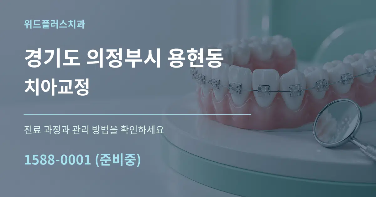 경기도 의정부시 용현동 치아교정 서비스 이용 안내 그래픽