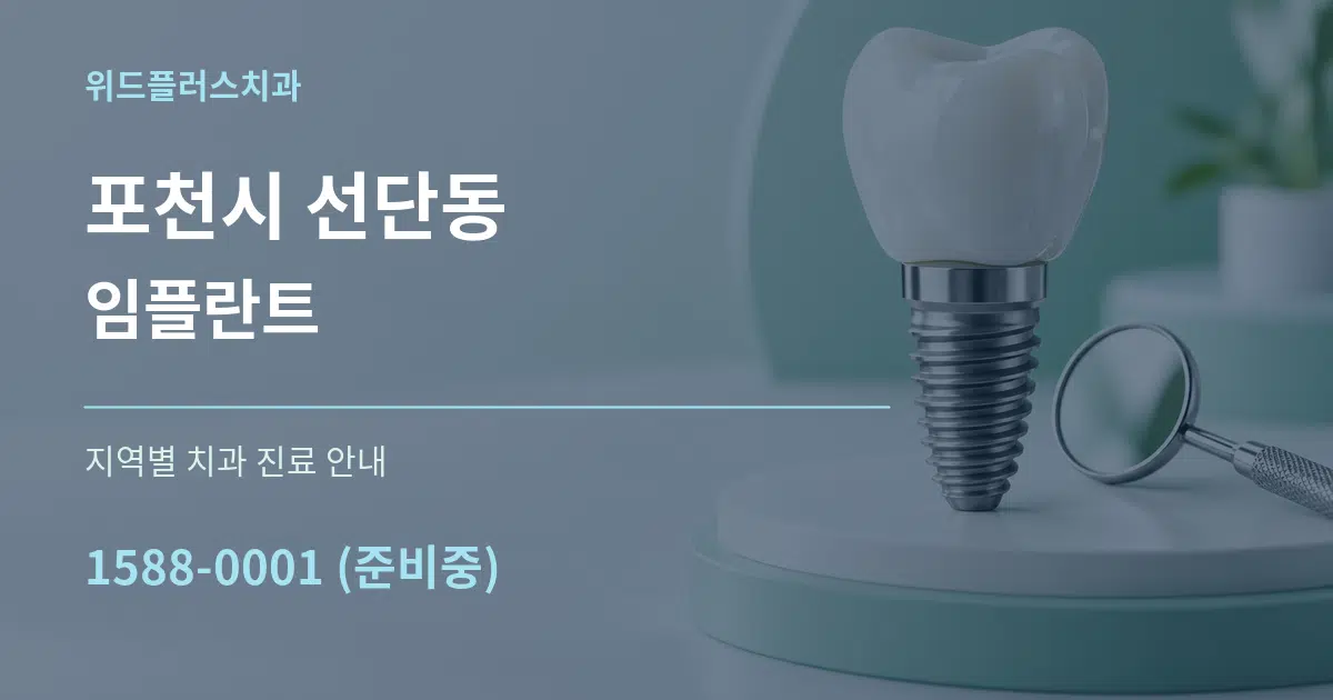 포천시 선단동 임플란트 대표 안내 그래픽