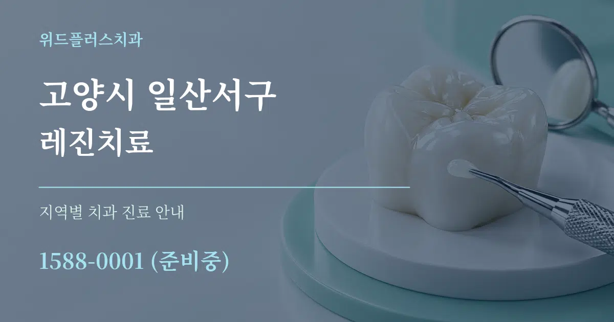 고양시 일산서구 레진치료 대표 안내 그래픽