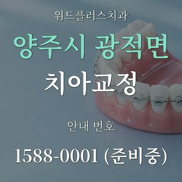 양주시 광적면 치아교정 대표 안내 그래픽