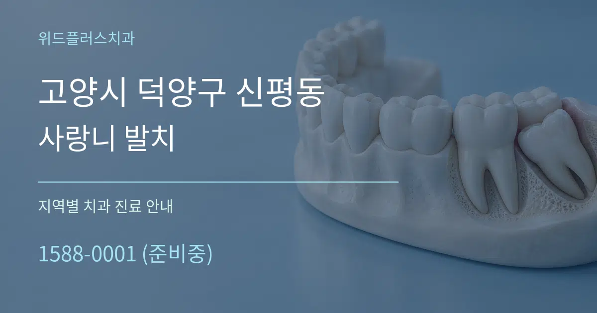 고양시 덕양구 신평동 사랑니 발치 대표 안내 그래픽
