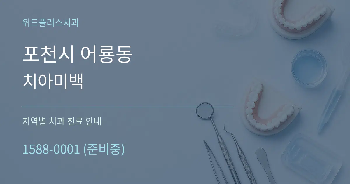 포천시 어룡동 치아미백 대표 안내 그래픽
