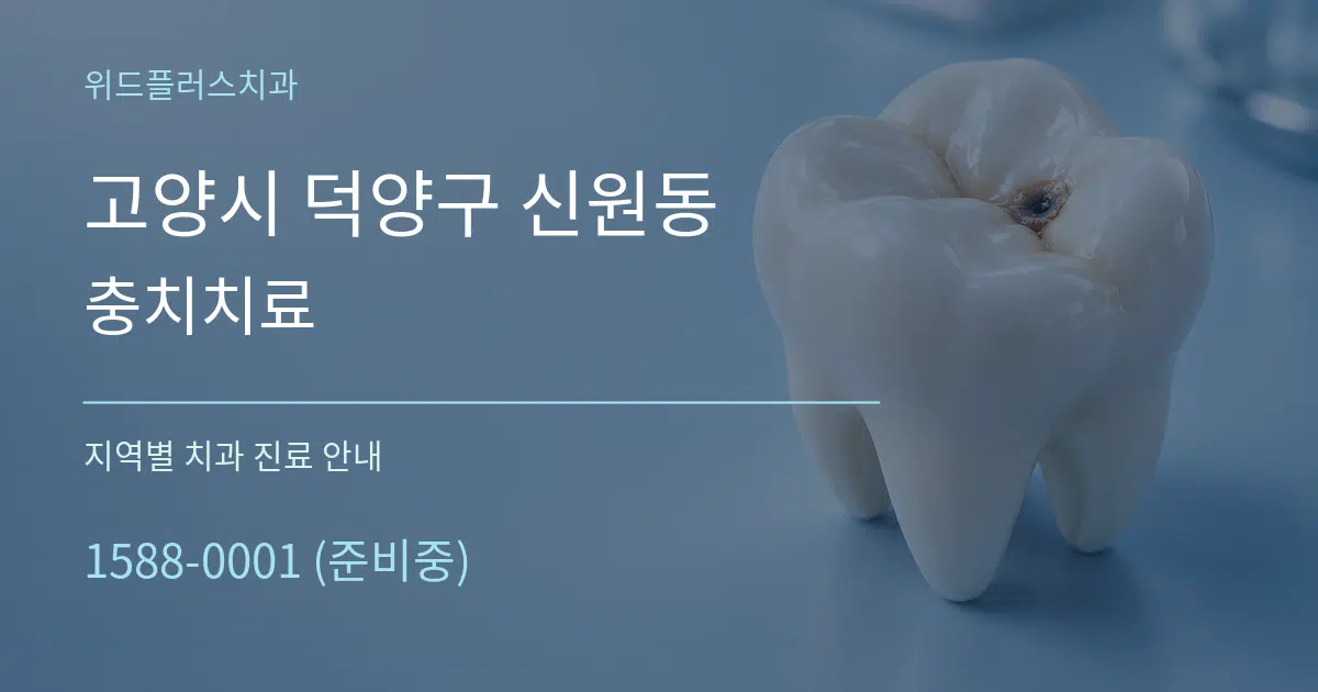 고양시 덕양구 신원동 충치치료 대표 안내 그래픽