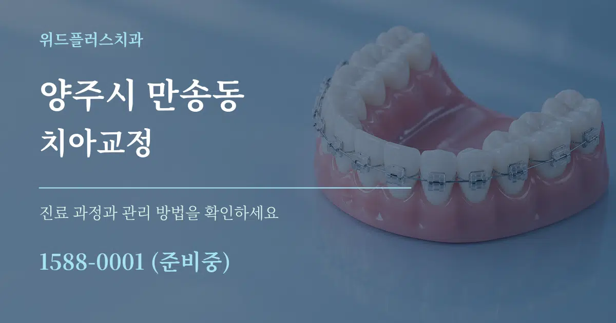 양주시 만송동 치아교정 서비스 이용 안내 그래픽