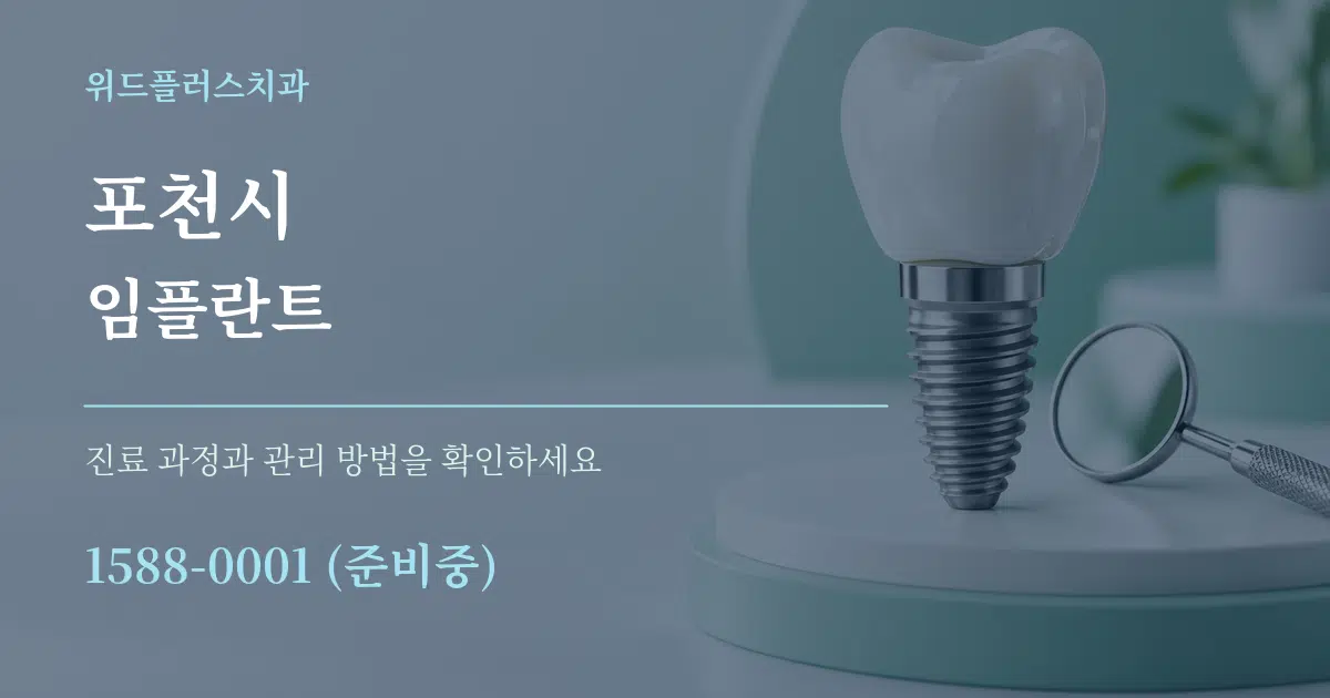 포천시 임플란트 서비스 이용 안내 그래픽