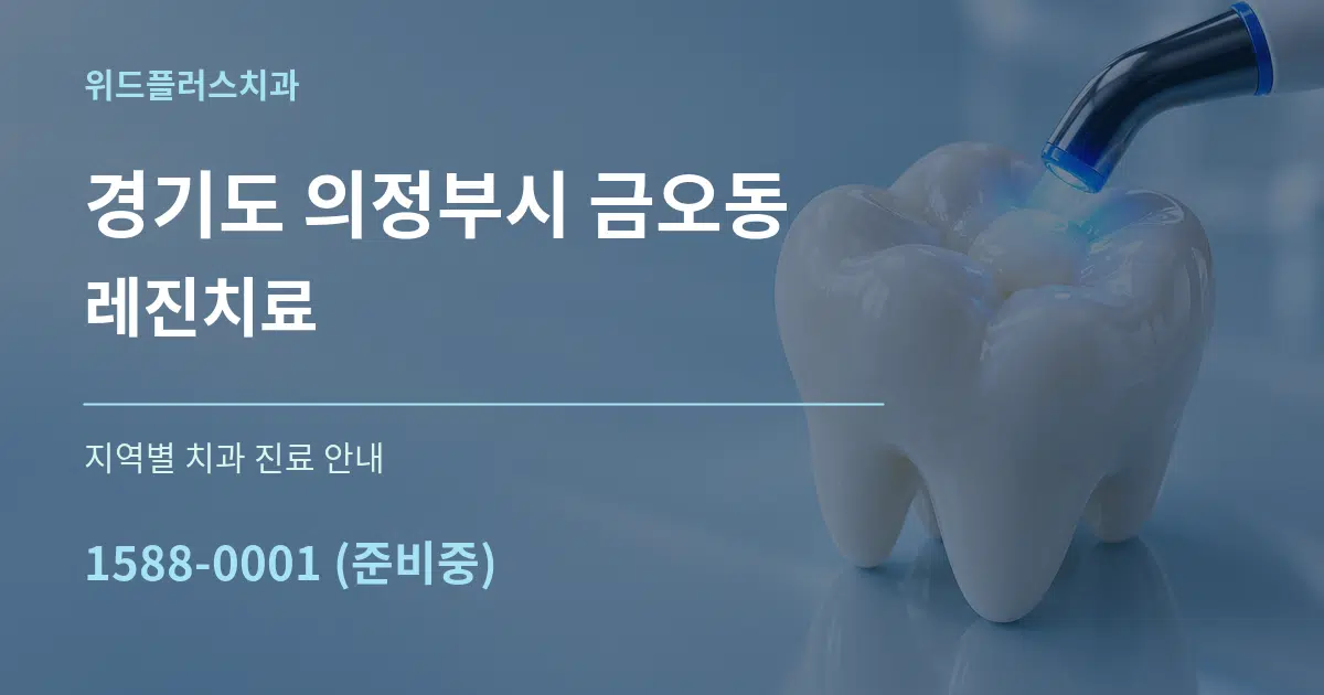 경기도 의정부시 금오동 레진치료 대표 안내 그래픽