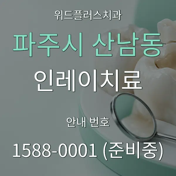 파주시 산남동 인레이치료 대표 안내 그래픽