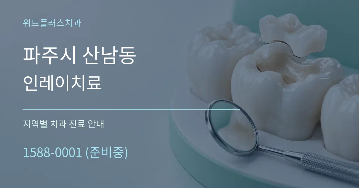 파주시 산남동 인레이치료 대표 안내 그래픽