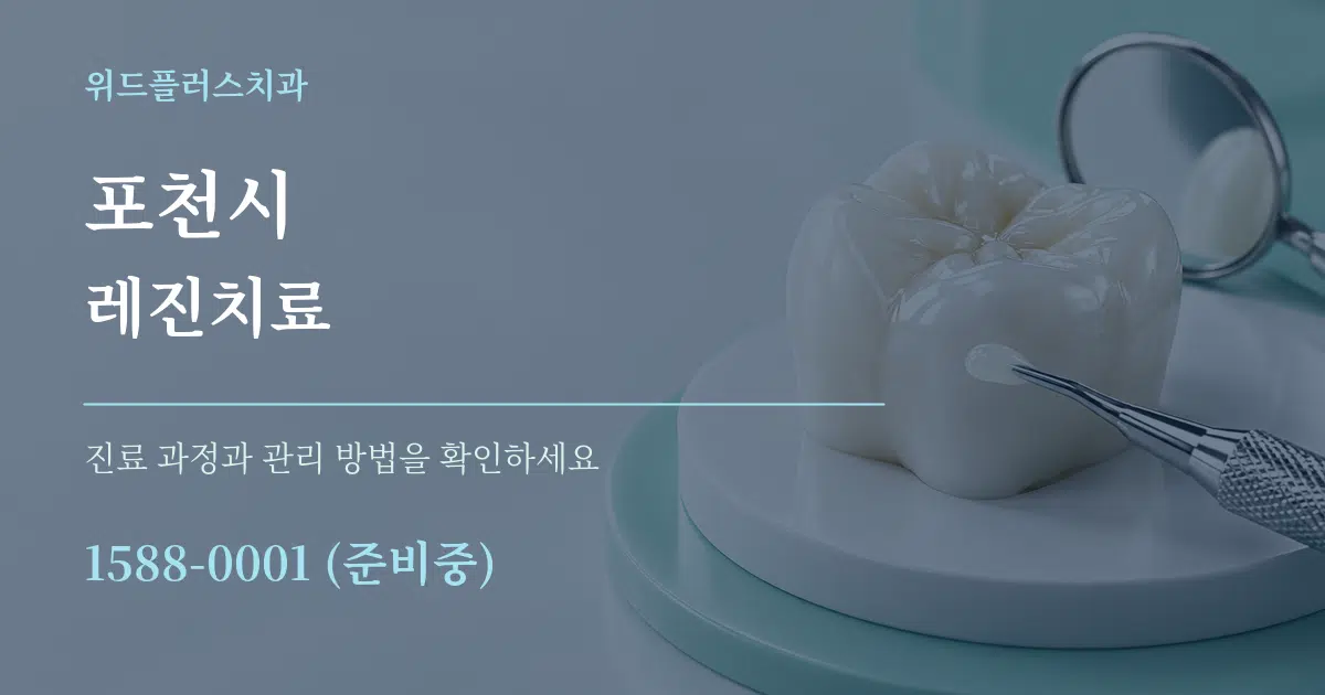 포천시 레진치료 서비스 이용 안내 그래픽