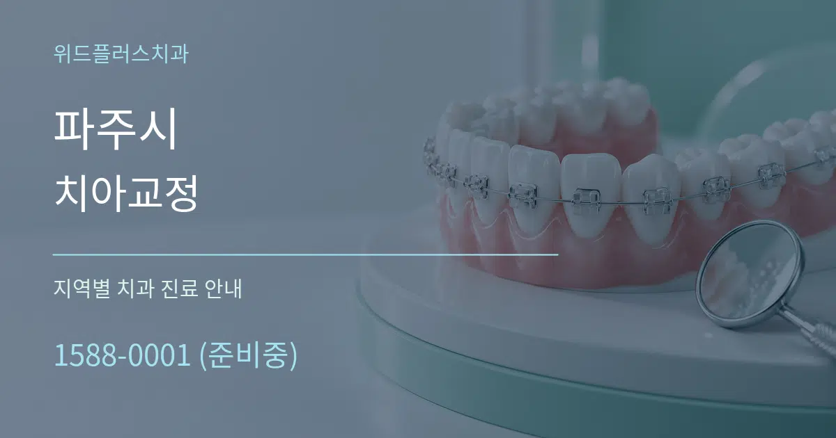 파주시 치아교정 대표 안내 그래픽