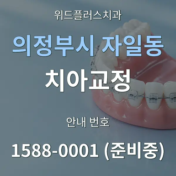 의정부시 자일동 치아교정 대표 안내 그래픽