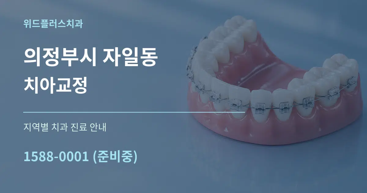 의정부시 자일동 치아교정 대표 안내 그래픽