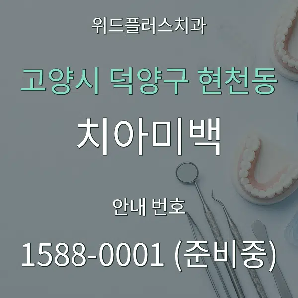 고양시 덕양구 현천동 치아미백 대표 안내 그래픽
