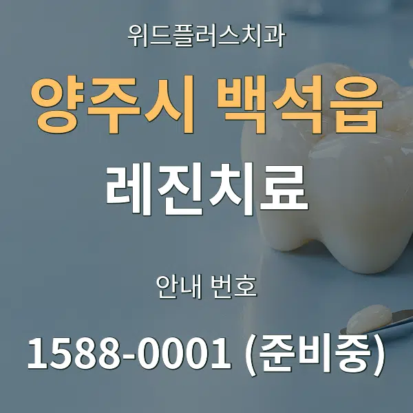 양주시 백석읍 레진치료 대표 안내 그래픽