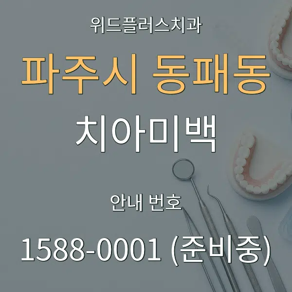 파주시 동패동 치아미백 대표 안내 그래픽