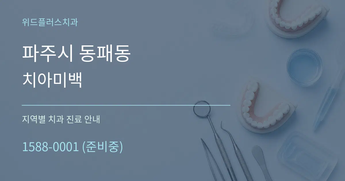 파주시 동패동 치아미백 대표 안내 그래픽