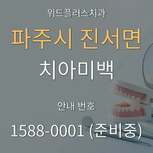 파주시 진서면 치아미백 대표 안내 그래픽
