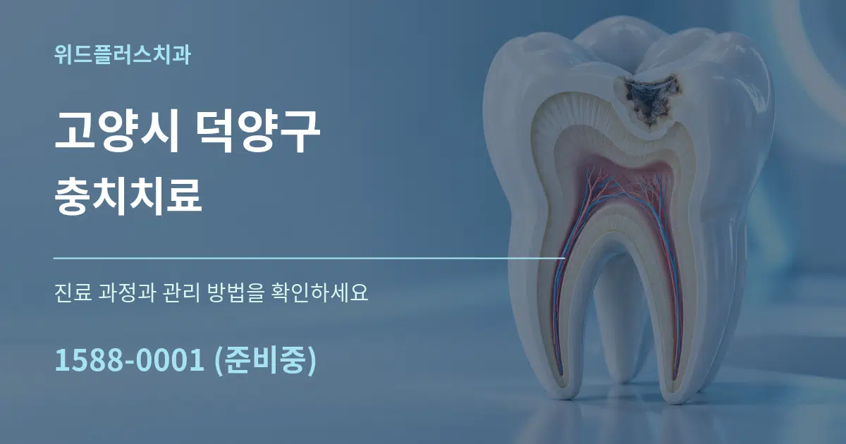 고양시 덕양구 충치치료 작업 조건 안내 그래픽