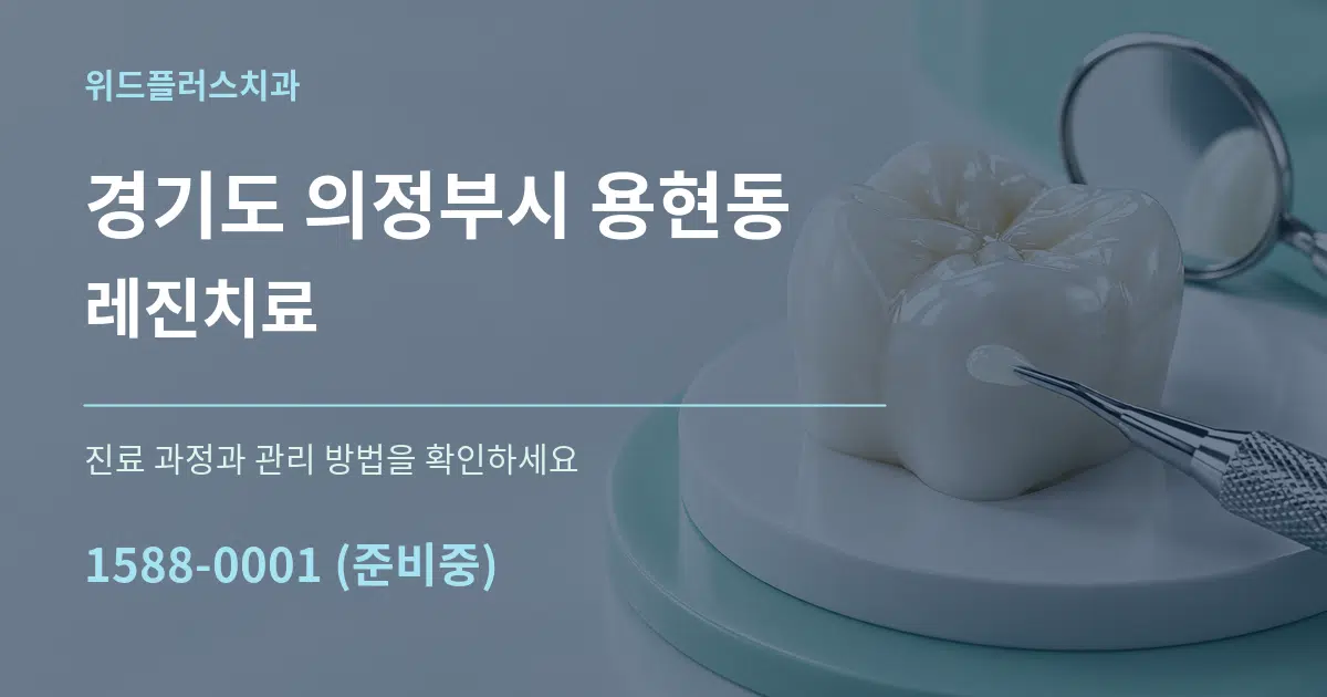 경기도 의정부시 용현동 레진치료 서비스 이용 안내 그래픽