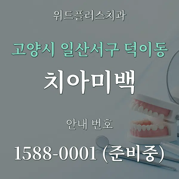 고양시 일산서구 덕이동 치아미백 대표 안내 그래픽