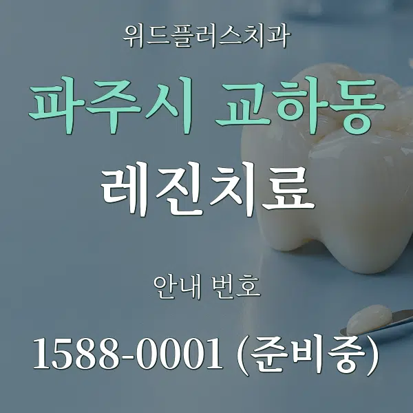 파주시 교하동 레진치료 대표 안내 그래픽