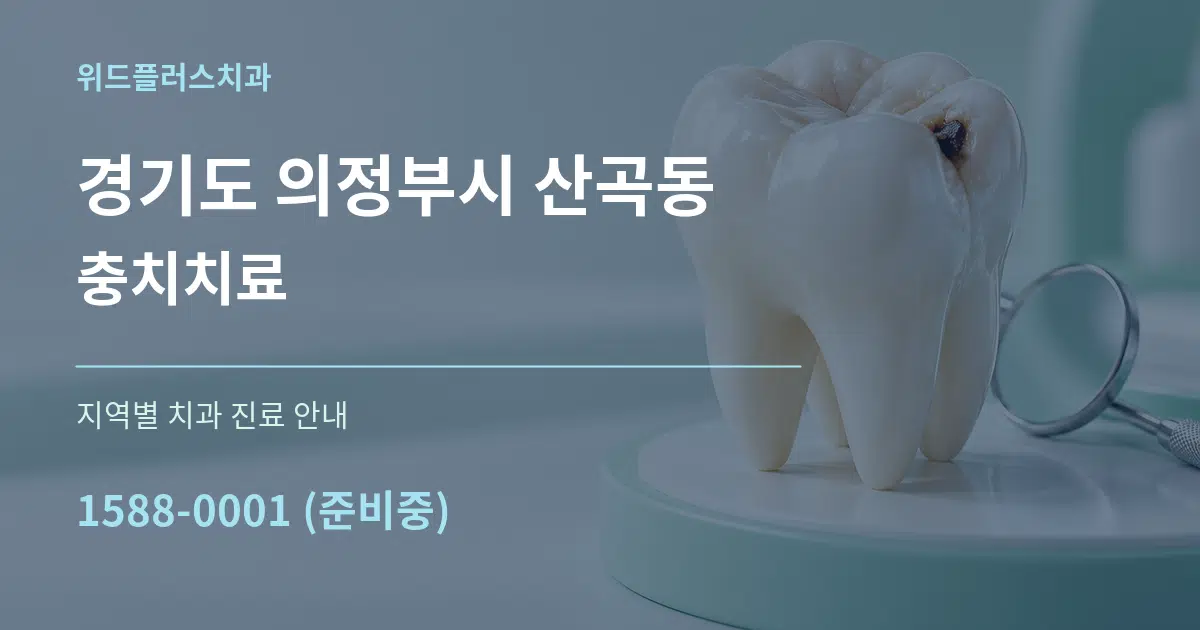 경기도 의정부시 산곡동 충치치료 대표 안내 그래픽