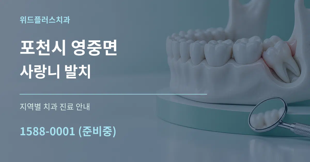 포천시 영중면 사랑니 발치 대표 안내 그래픽