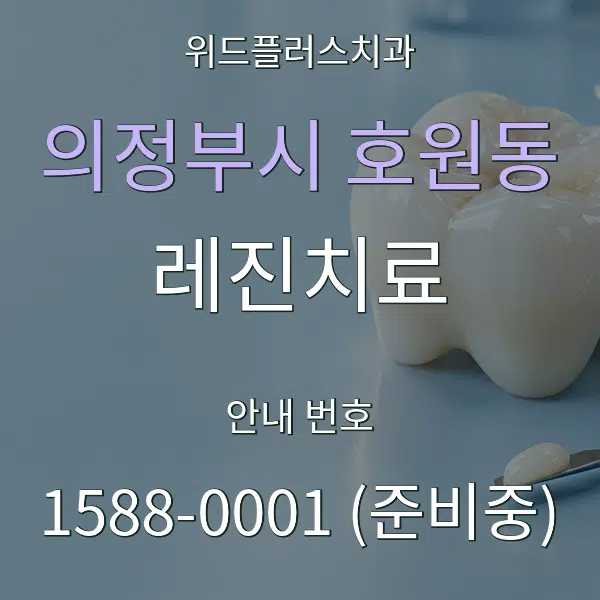 의정부시 호원동 레진치료 대표 안내 그래픽