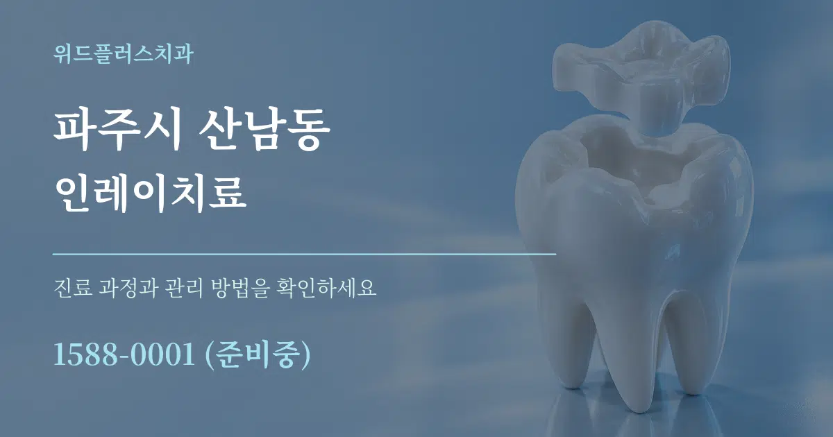파주시 산남동 인레이치료 서비스 이용 안내 그래픽