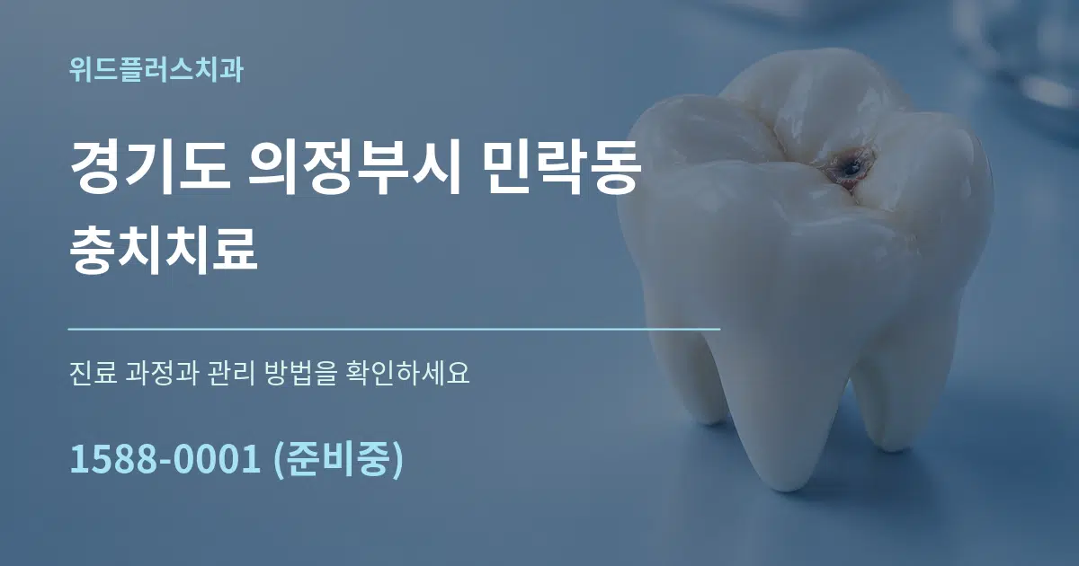 경기도 의정부시 민락동 충치치료 서비스 이용 안내 그래픽