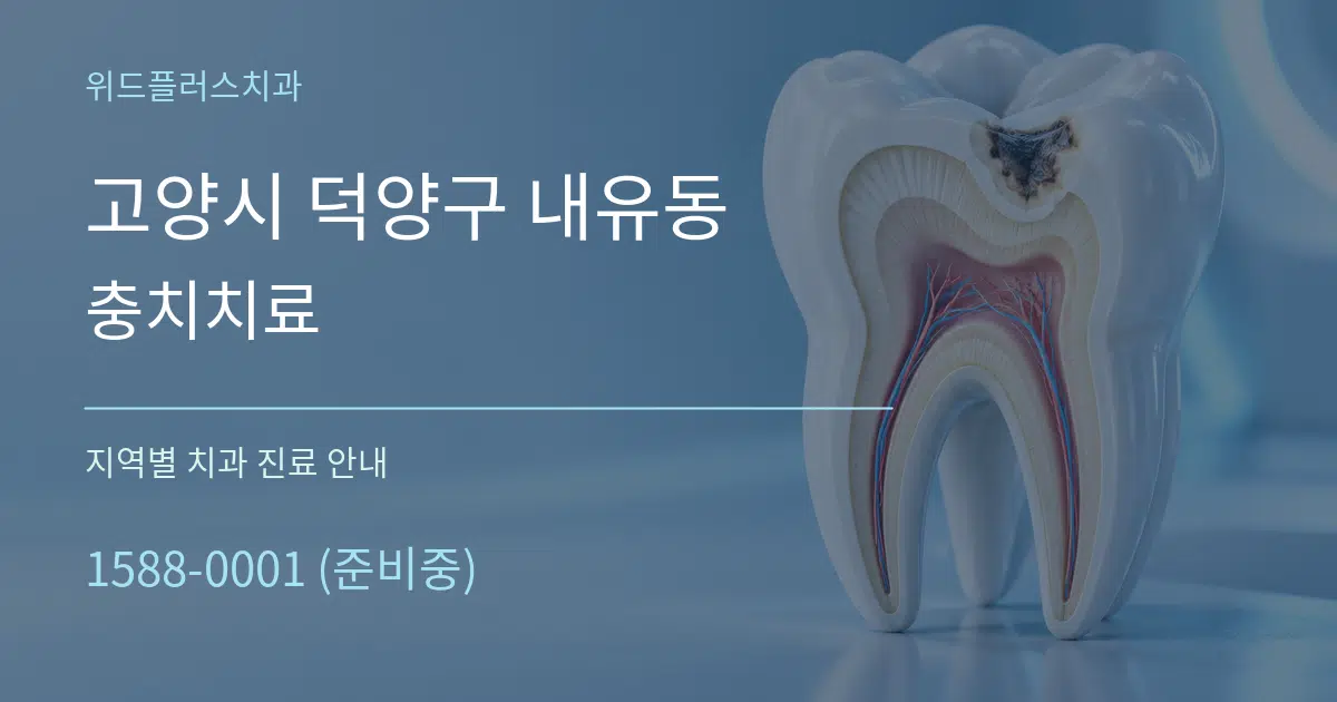 고양시 덕양구 내유동 충치치료 대표 안내 그래픽